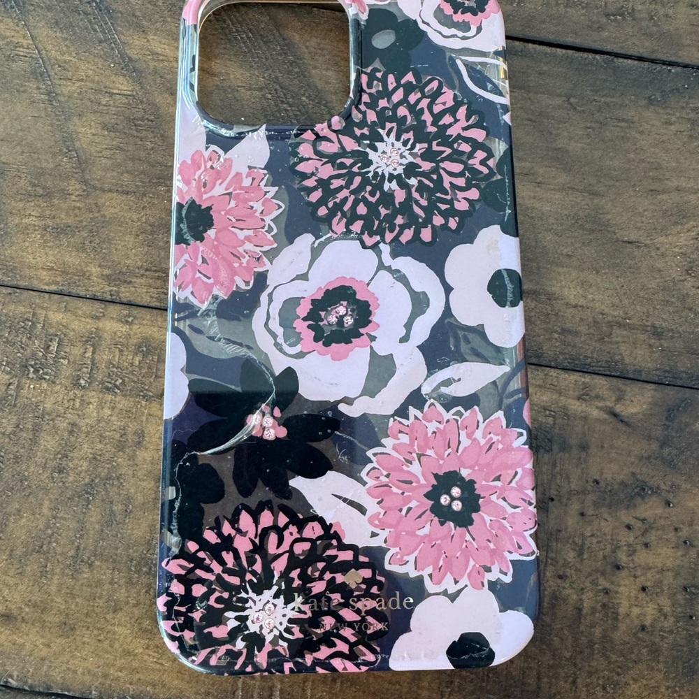 Kate Spade Floral Pink and Black Phone Case